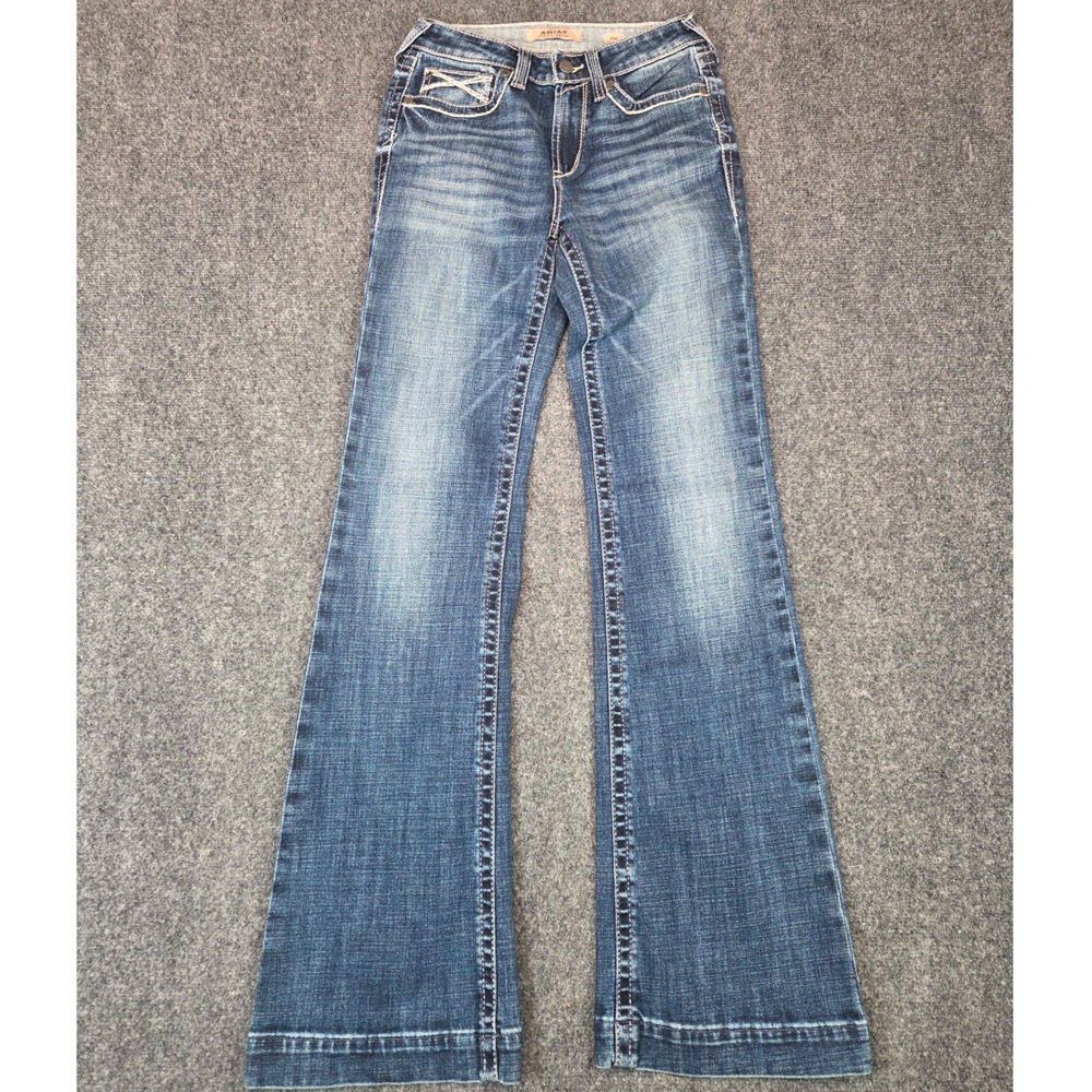 Ariat Teresa Flared Jeans Womens 26L Blue HR Slim Trouser